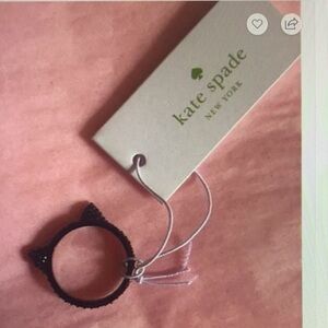 Kate Spade Black Cat ring size 5
